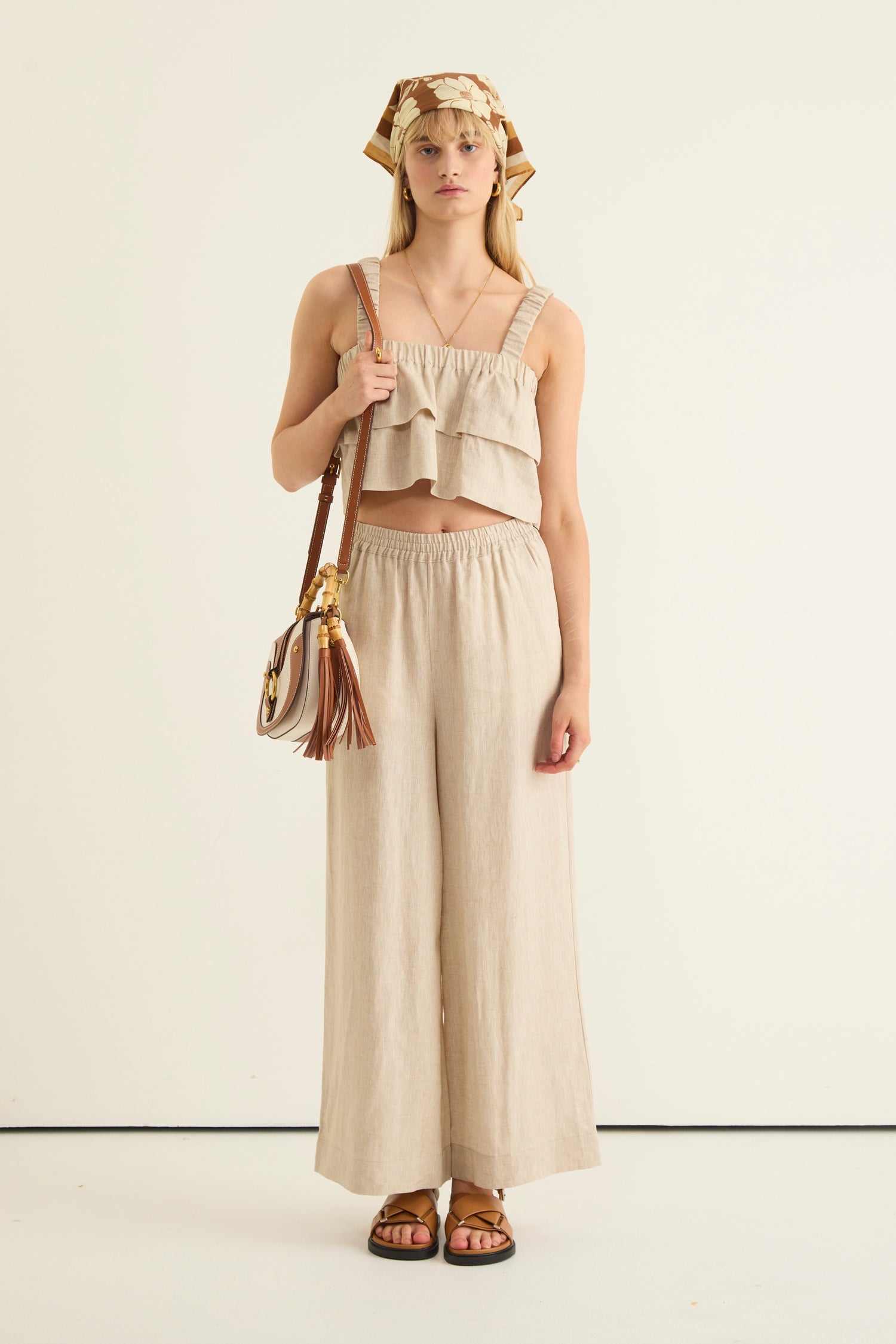 ELEMENTS LINEN WIDE LEG PANT