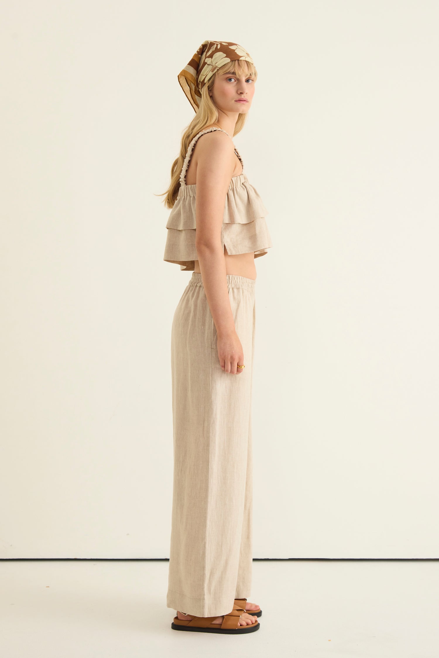 ELEMENTS LINEN WIDE LEG PANT