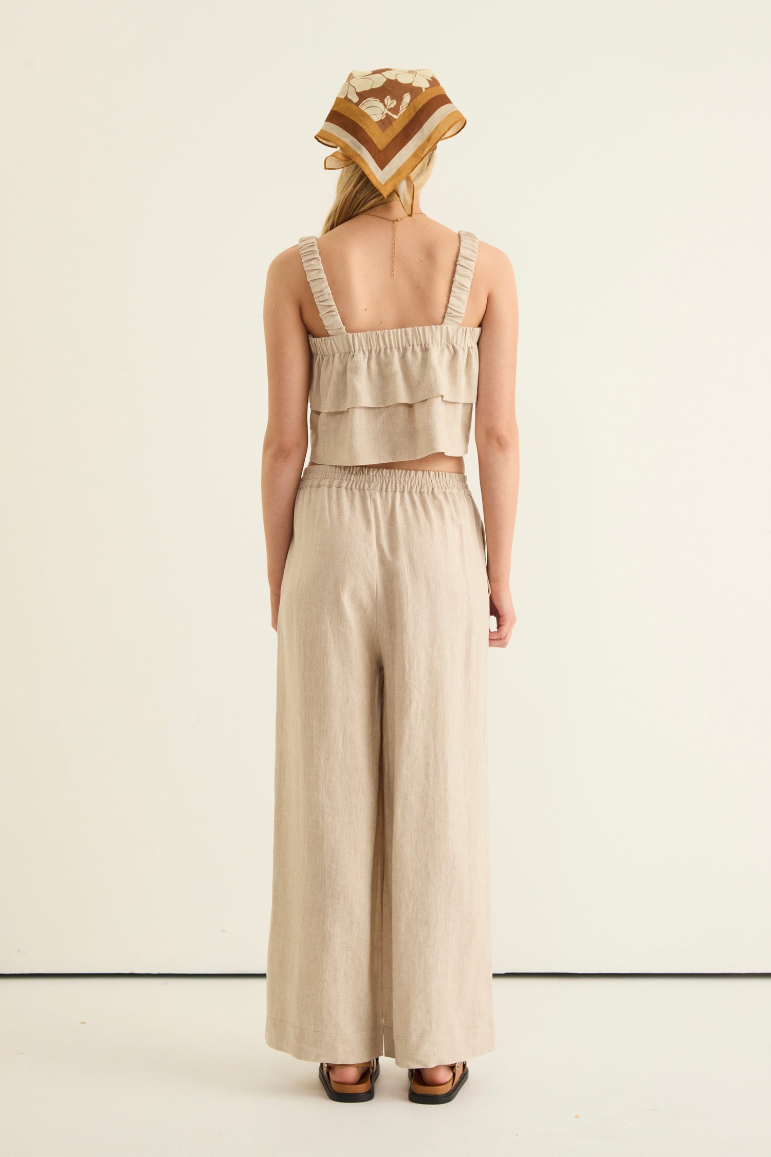 ELEMENTS LINEN WIDE LEG PANT