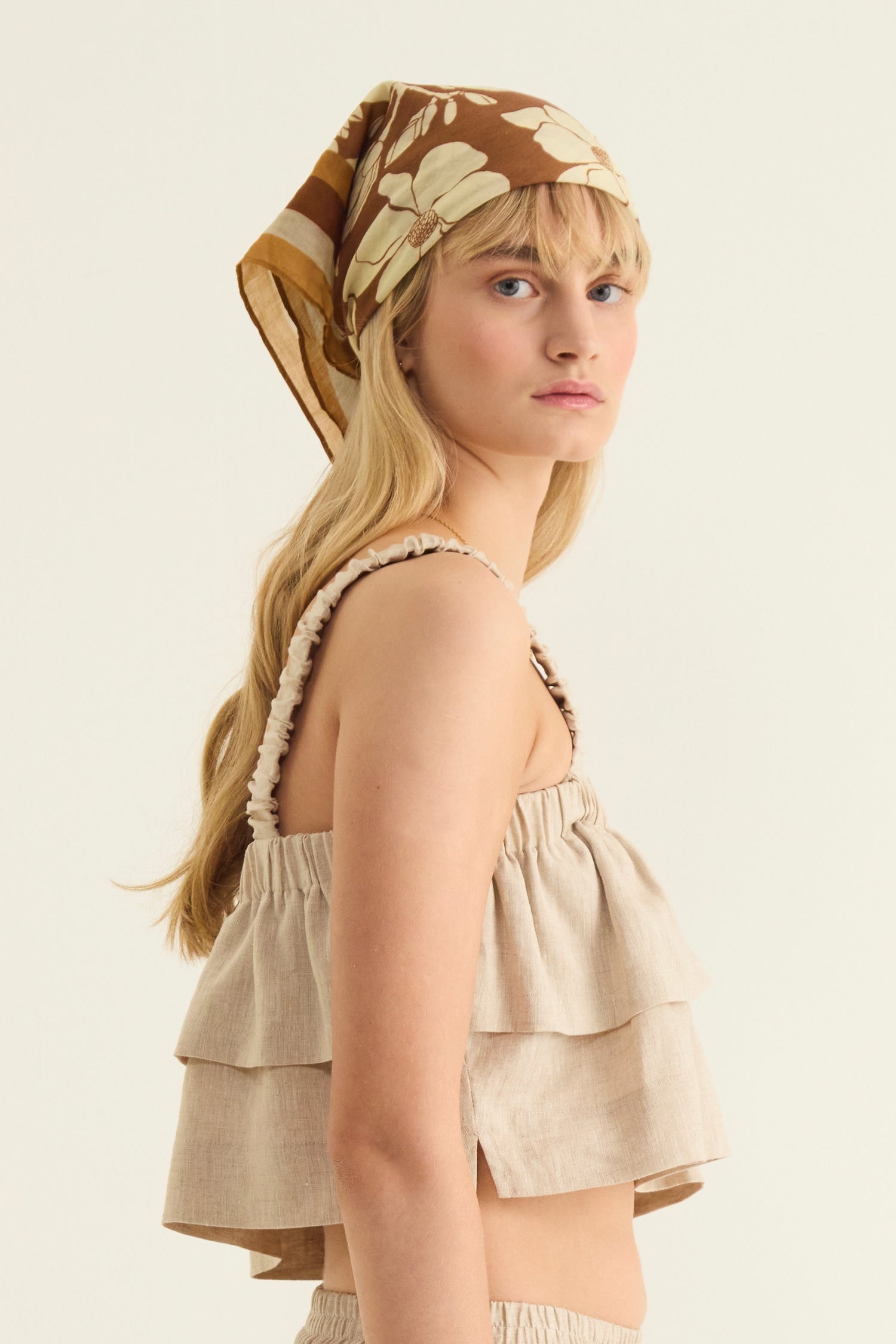 ELEMENTS LINEN FRILL TOP