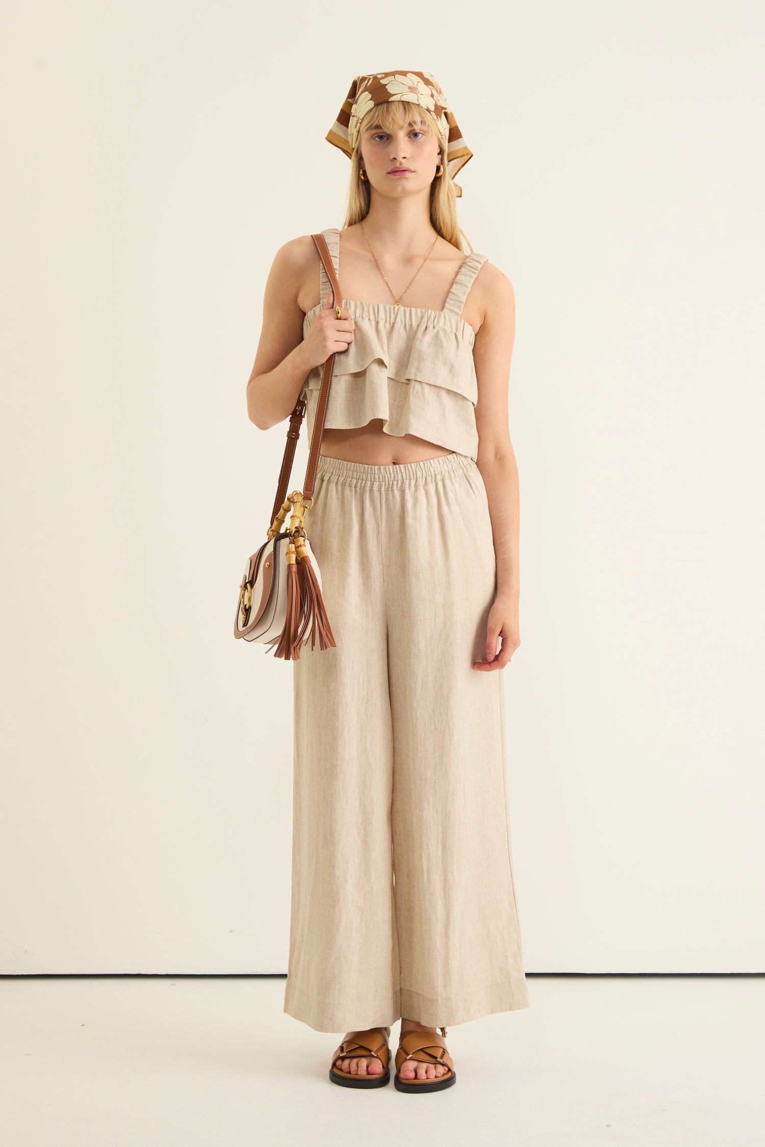 ELEMENTS LINEN FRILL TOP