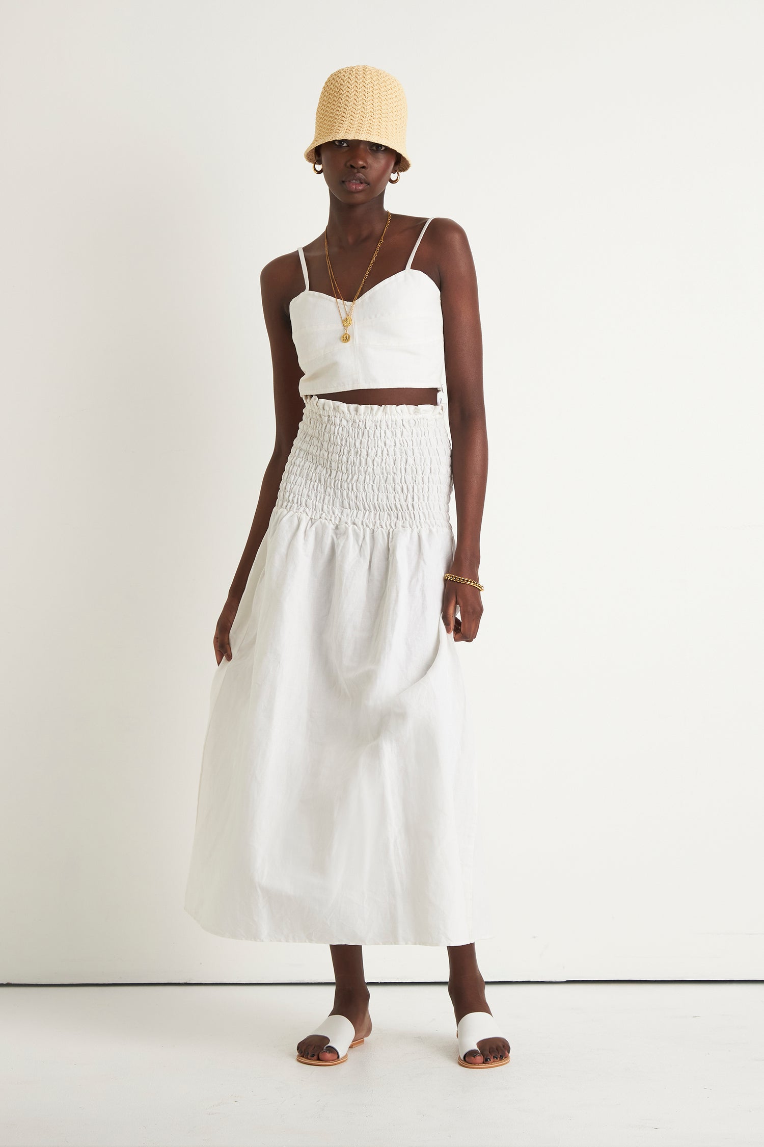GRASSLANDS BODICE DRESS (WHITE)