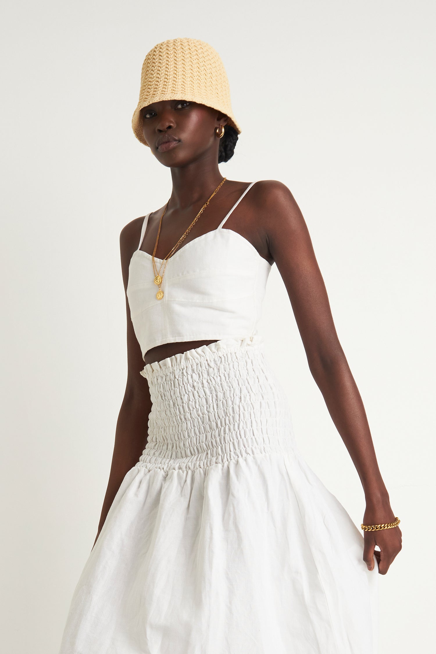 GRASSLANDS BODICE DRESS (WHITE)