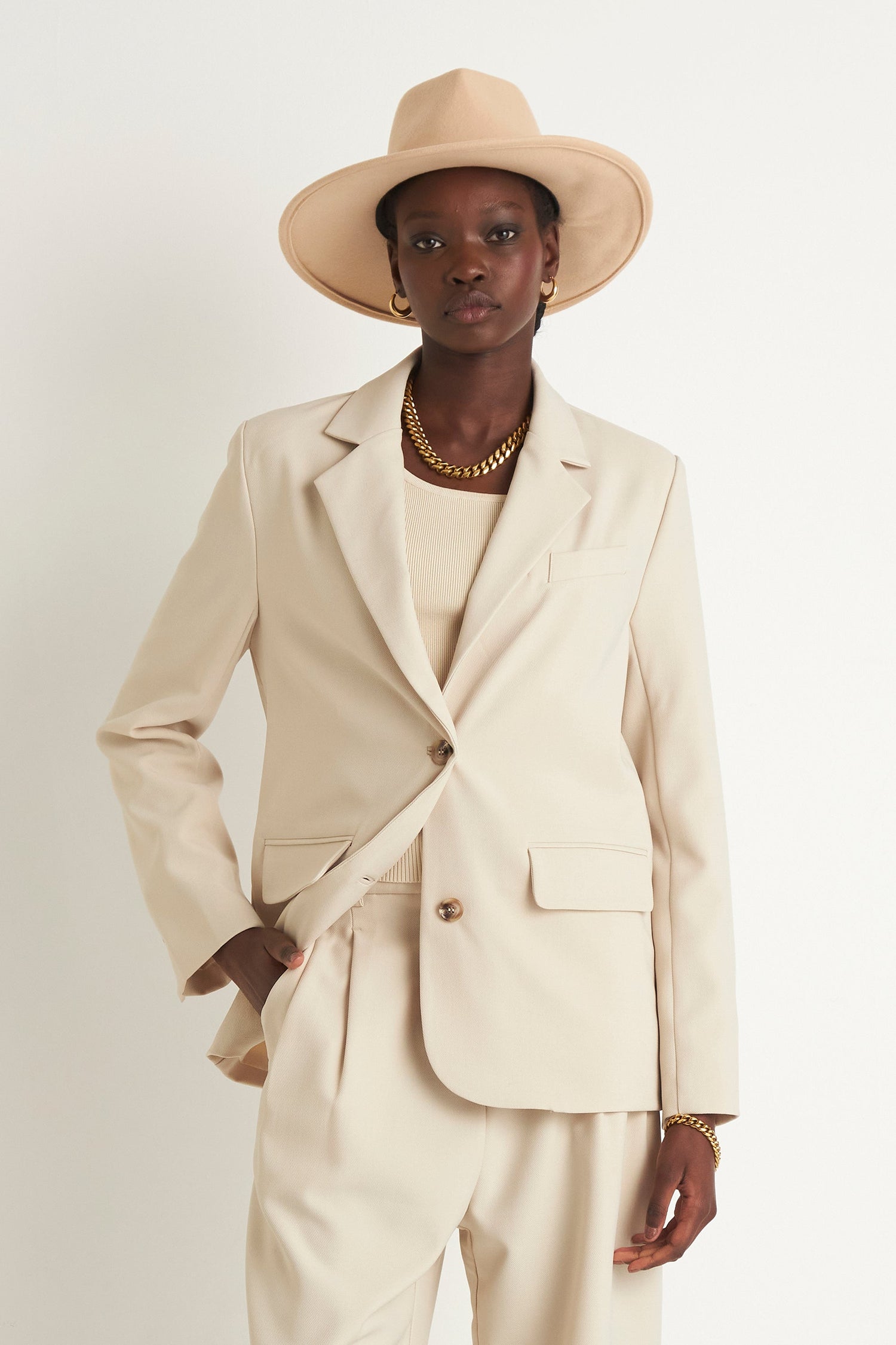 DUSK TAILORED JACKET (CREME)