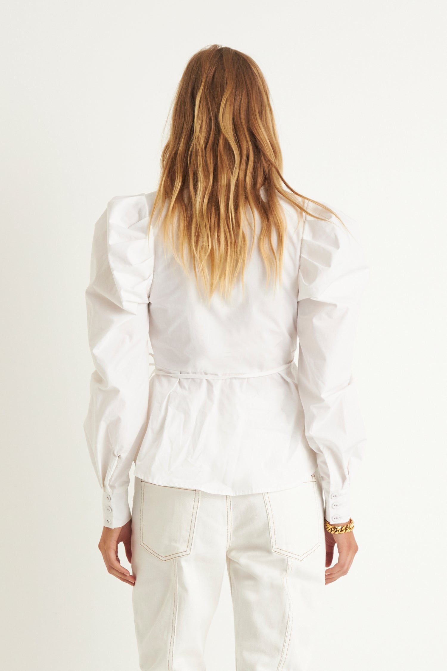 MATILDA WRAP SHIRT (WHITE)