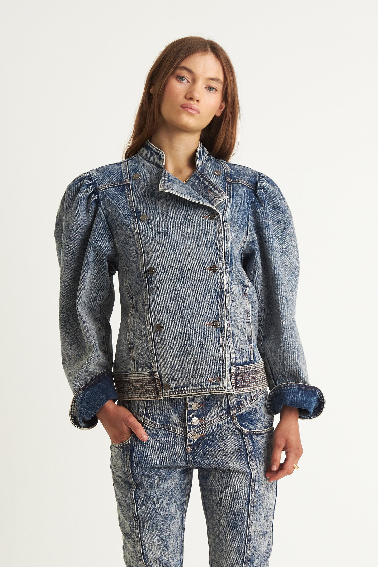 ALORA DENIM JACKET  (Blue)