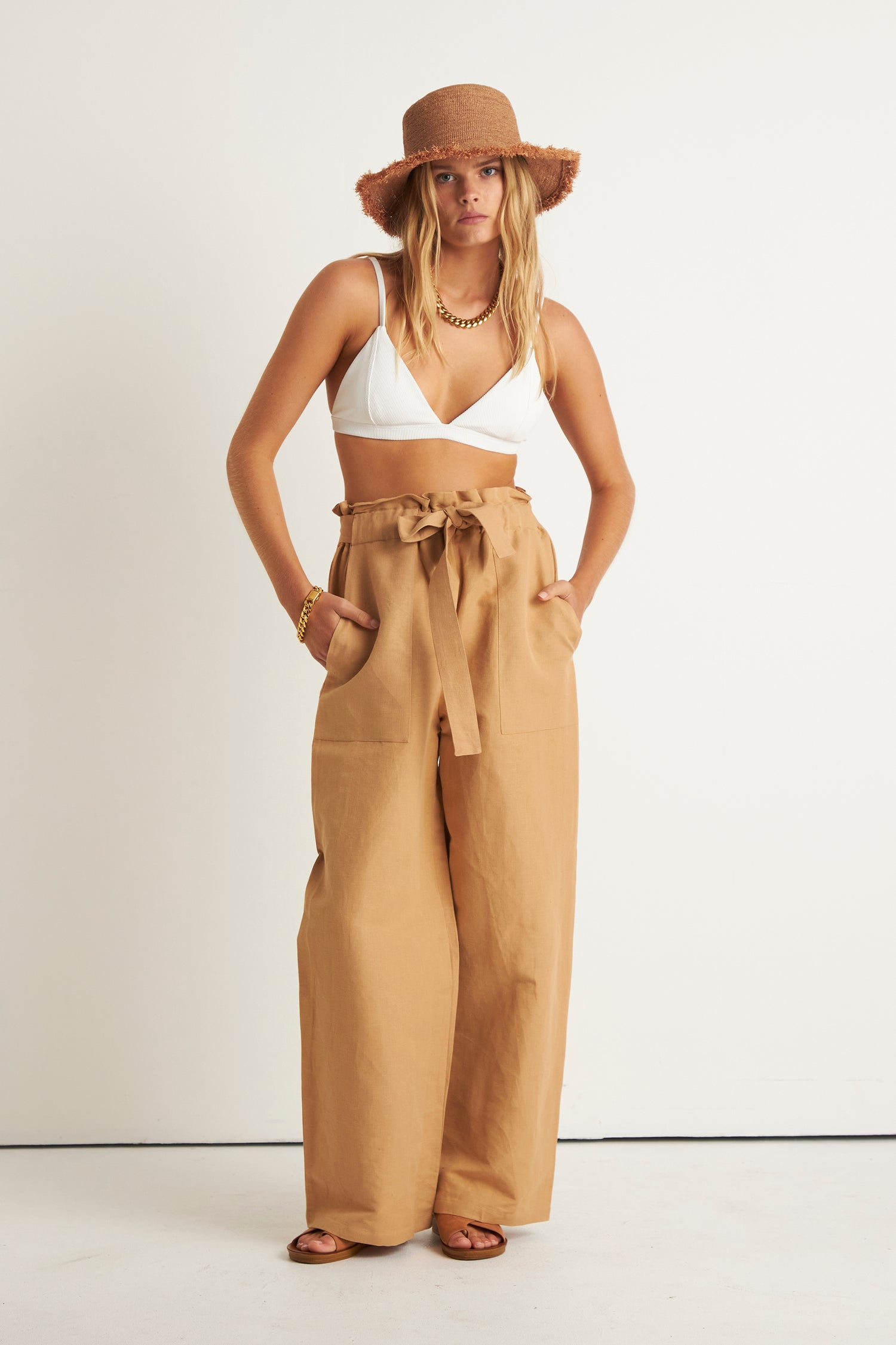 ISLAND PAPER BAG PANT (TAN)