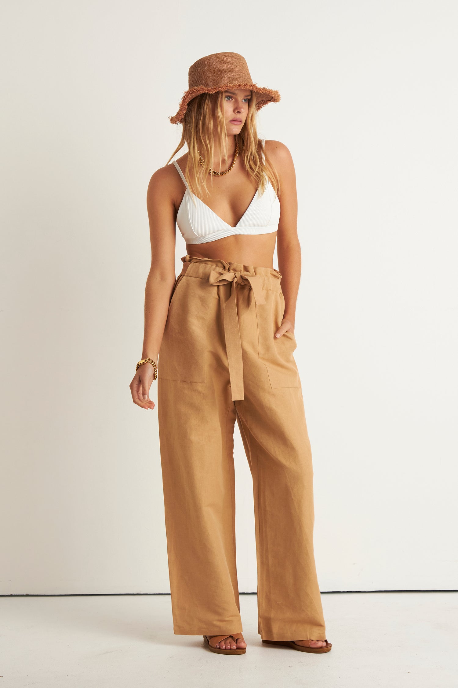 ISLAND PAPER BAG PANT (TAN)