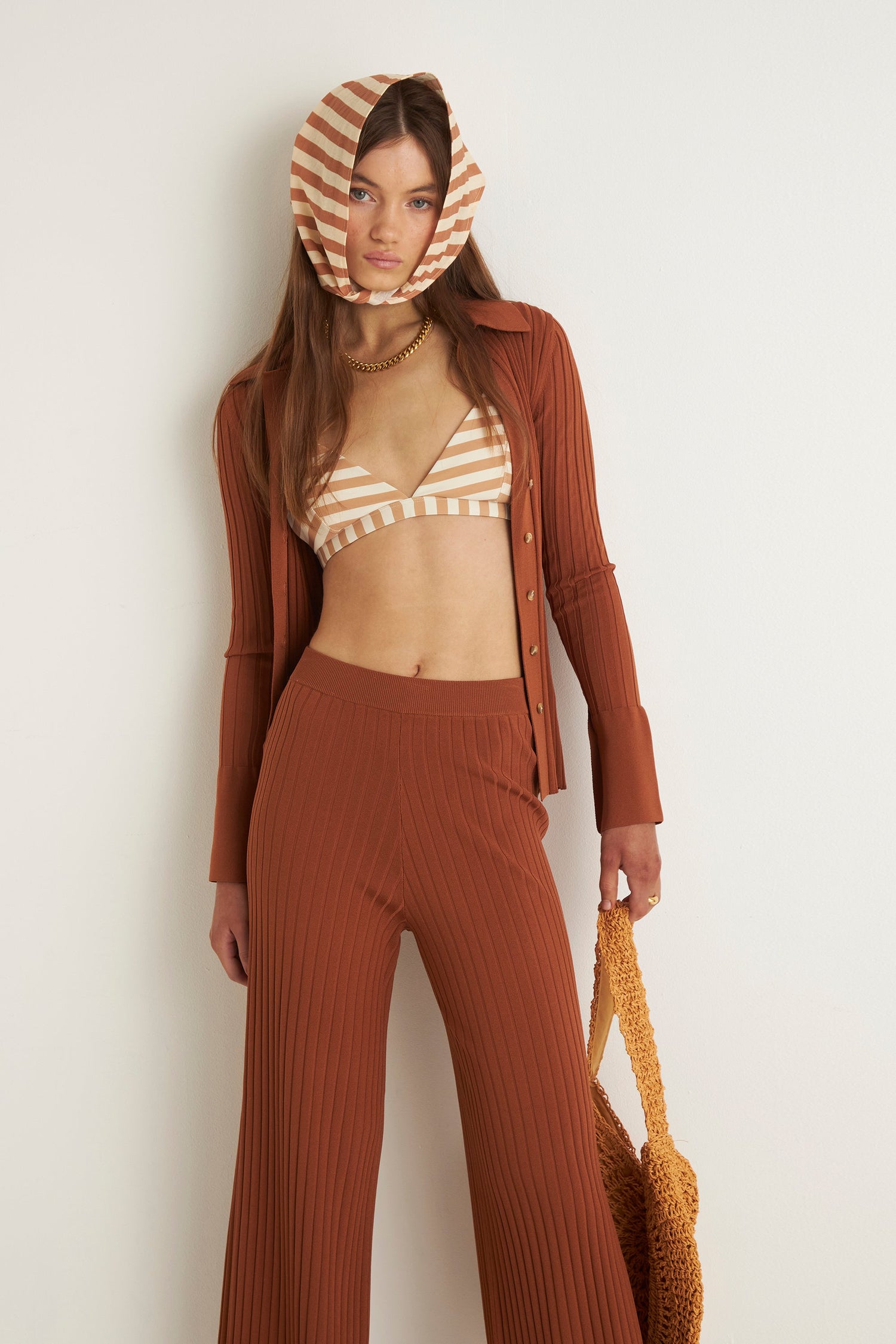 GRASSLANDS RIB PANT (RUST)