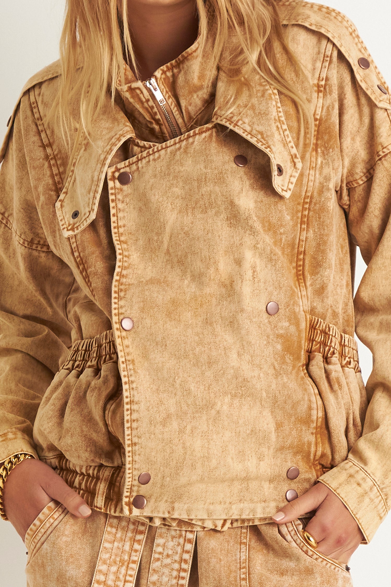 SAVANNAH DENIM JACKET (TAN)