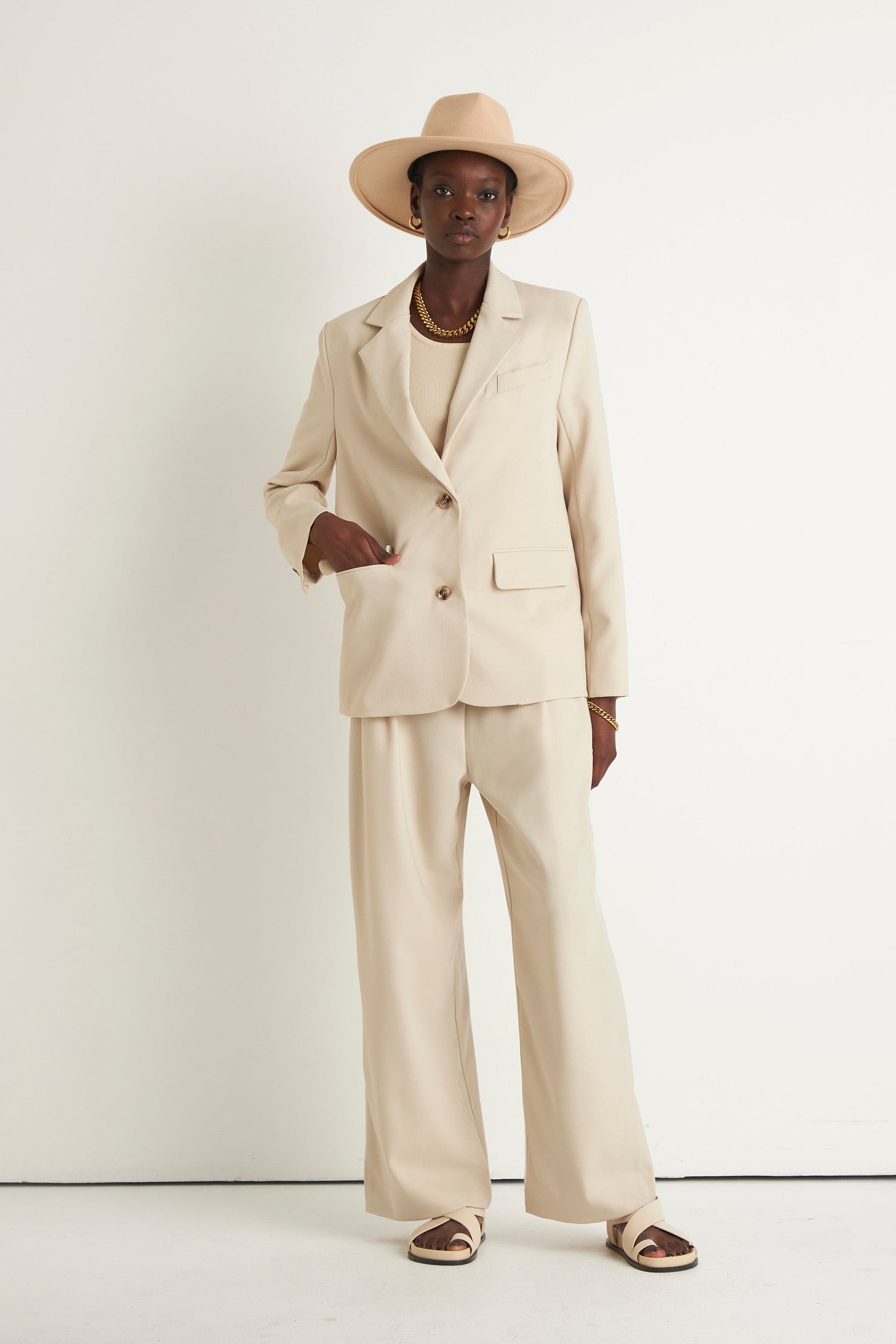 DUSK TAILORED JACKET (CREME)